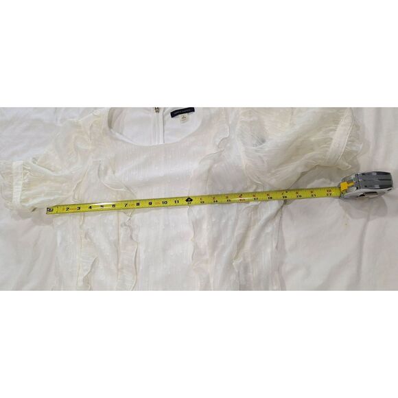 Tommy Hilfiger White Chiffon Ruffled Fit & Flare Dress Size 8 NWT - Picture 15 of 16